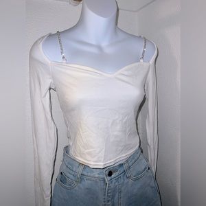 White off shoulder top